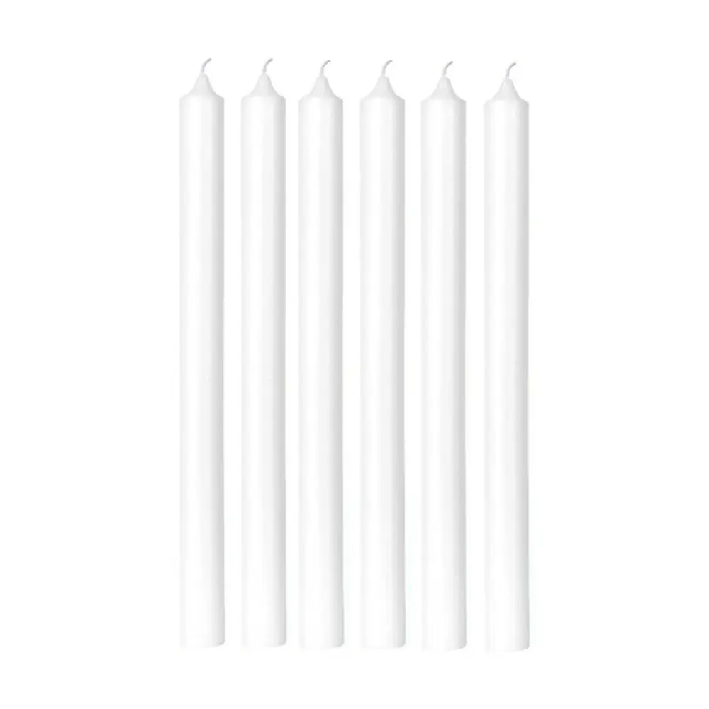 Nến Búp Măng Trắng Không Mùi, Dinner Candles, Unscented, 6 Cái (25cm) - UNCLE BILLS